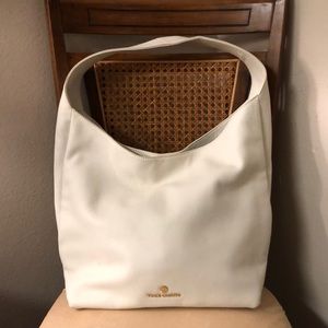 Vince Camino white leather shoulder bag